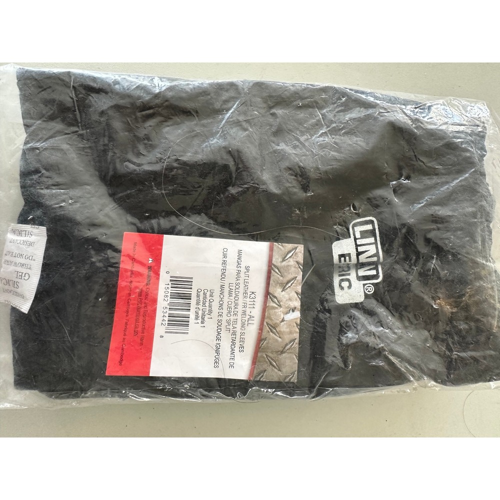Lincoln Electric K3111-ALL Split Leather FR Welding Sleeves Black One Size New